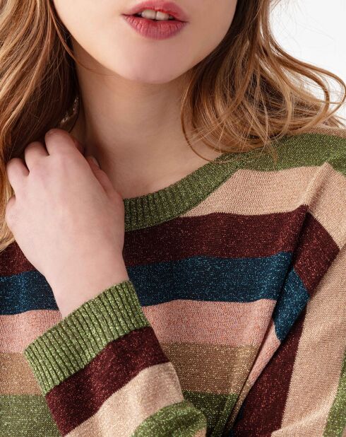 Pull Alesia rayures lurex