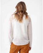 Pull en Laine & Mohair mélangés Cleo ecru