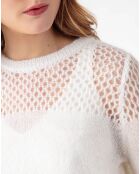 Pull en Laine & Mohair mélangés Cleo ecru