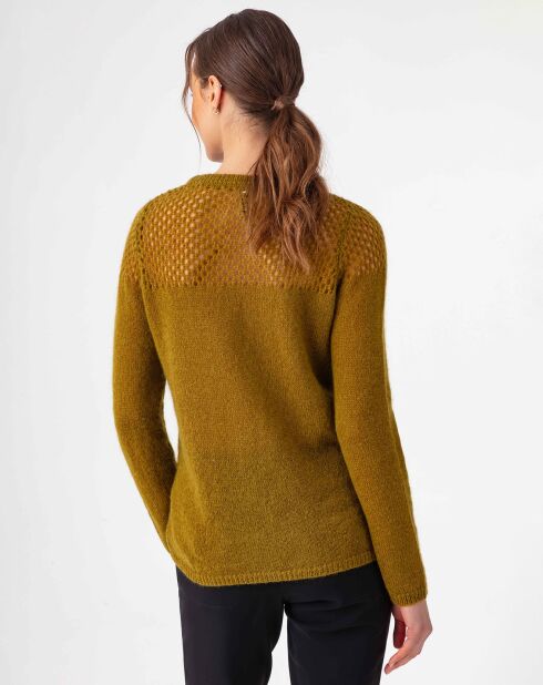 Pull en Laine & Mohair mélangés Cleo curry