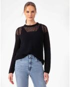 Pull en Laine & Mohair mélangés Cleo noir