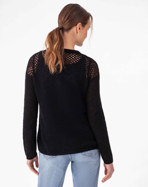 Pull en Laine & Mohair mélangés Cleo noir