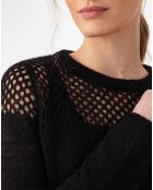 Pull en Laine & Mohair mélangés Cleo noir