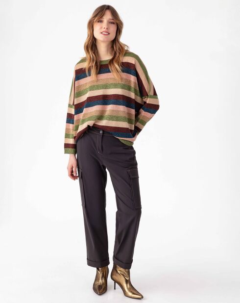 Pantalon Victoire choco/beige