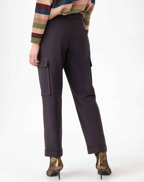 Pantalon Victoire choco/beige