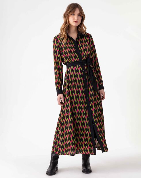 Robe avec Ceinture Emrata geometric