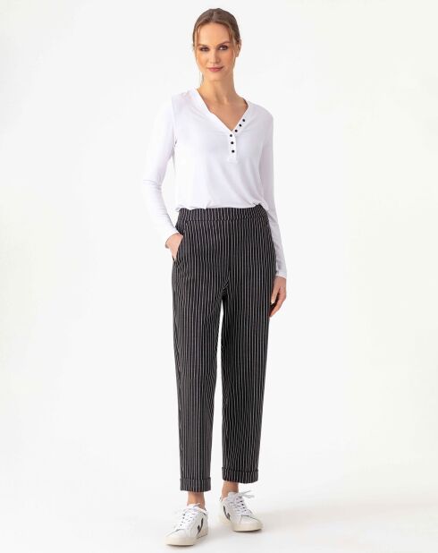 Pantalon Mael rayure noire