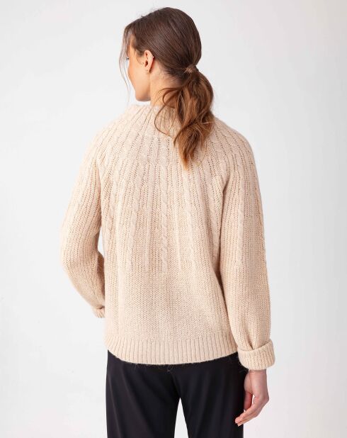 Gilet en Alpaga & Laine mélangés Elise sable
