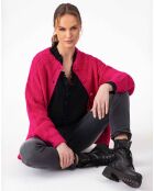Gilet en Alpaga & Laine mélangés Elise fuchsia