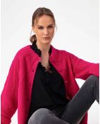 Gilet en Alpaga & Laine mélangés Elise fuchsia