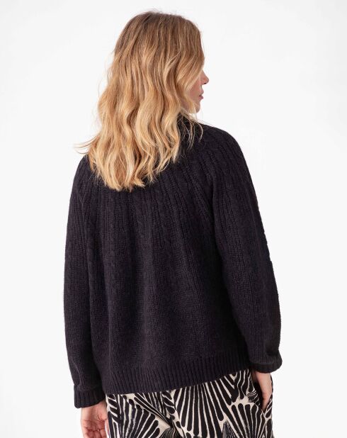 Gilet en Alpaga & Laine mélangés Elise noir