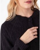 Gilet en Alpaga & Laine mélangés Elise noir