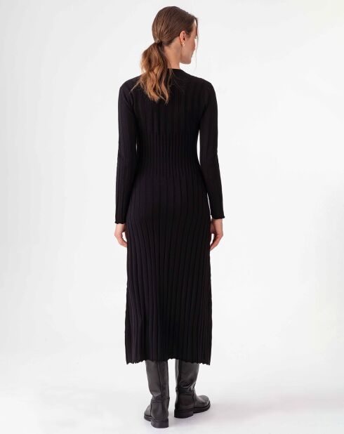 Robe Longue en Laine mélangée Rosemay noire