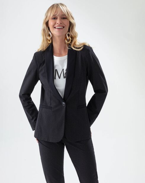Veste Santa noir pois mordore