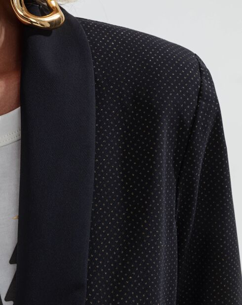 Veste Santa noir pois mordore