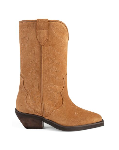Bottines en Cuir Alabama caramel