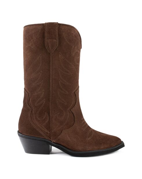 Bottines en Cuir Alabama marron