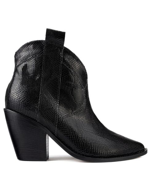 Bottines en Cuir Electric Feel noires - Talon 9 cm