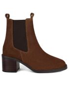 Bottines en Cuir Find Your Strength camel - Talon 7 cm