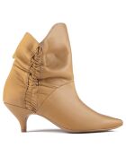 Bottines en Cuir Make Me Like You camel - Talon 6 cm