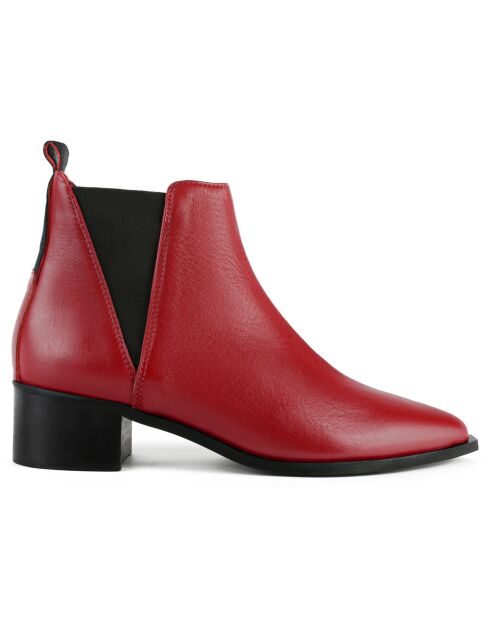Bottines en Cuir Northern Star rouges