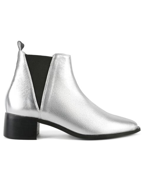 Bottines en Cuir Northern Star argentées
