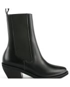 Bottines en Cuir Round The World noires