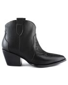 Bottines en Cuir West Valley City noires - Talon 6.7 cm
