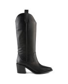 Bottes en Cuir Dark Nights noires - Talon 5 cm