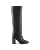Bottes en Cuir Midnight Ride noires - Talon 8 cm