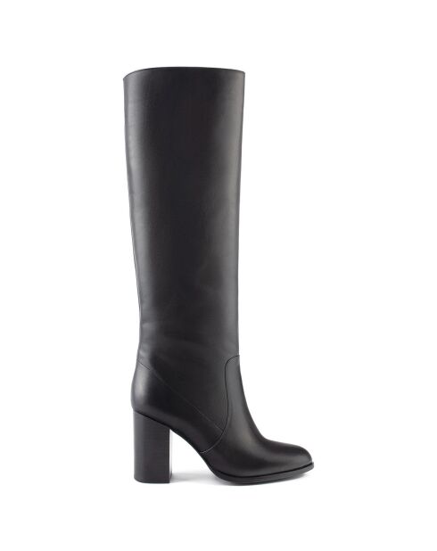 Bottes en Cuir Midnight Ride noires - Talon 8 cm