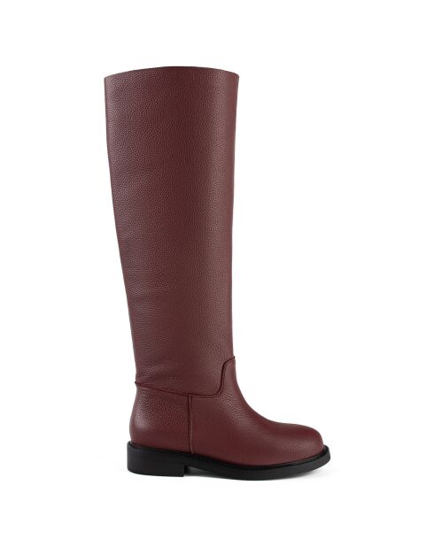 Bottes en Cuir Mr Jones Maxi bordeaux