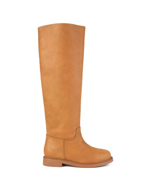 Mr. Jones Maxi-Stiefel aus Kamelfarbenem Leder