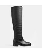 Bottes en Cuir Mr Jones Maxi noires