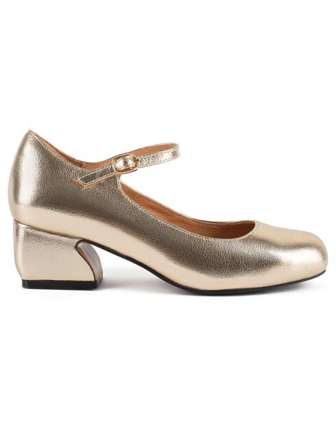 Escarpins en Cuir Hear Me Out dorés - Talon 5 cm
