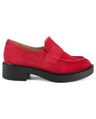 Mocassins en Cuir Here With You rouges