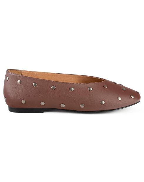 Ballerines en Cuir Multiply marron