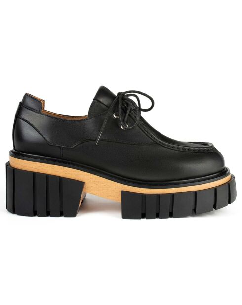 Mocassins en Cuir My Own Strength noirs - Talon 6 cm