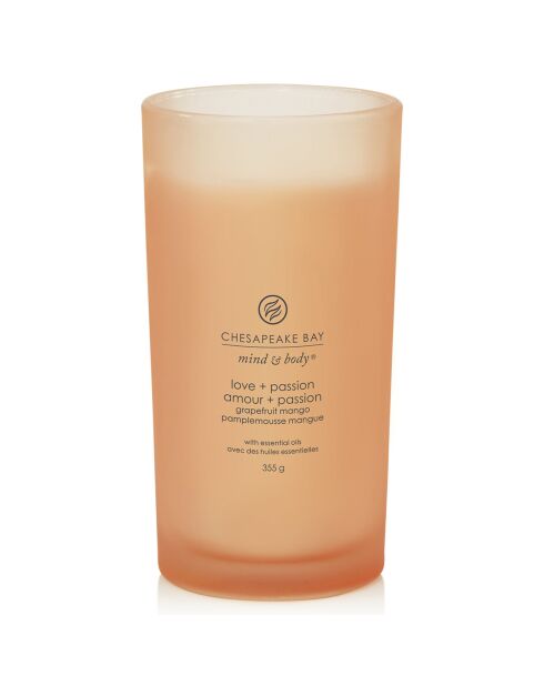 Bougie parfumée tumbler grand modèle Amour & Passion - 1 mèche