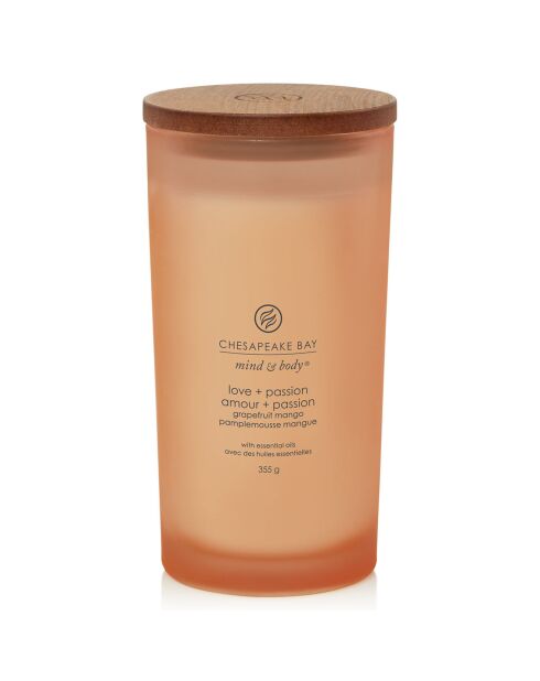 Bougie parfumée tumbler grand modèle Amour & Passion - 1 mèche