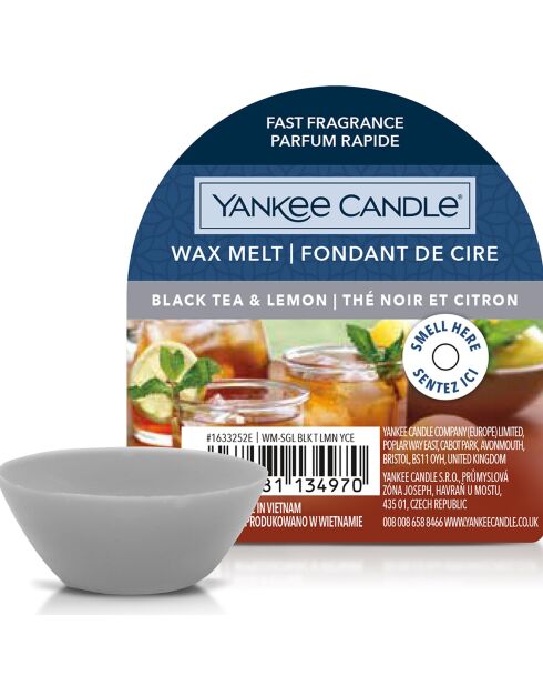 6 Fondants de cire Thé Noir et Citron - 8h