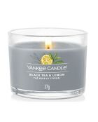 Bougie votive signature the noir et citron - 1 mèche 10h