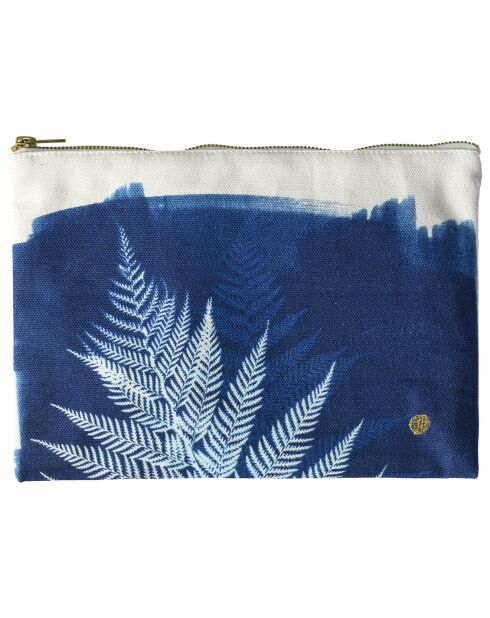 Pochette Fougere L bleue - 19x28 cm