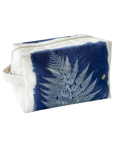 Trousse Cube Fougere bleue - 11x14x22 cm
