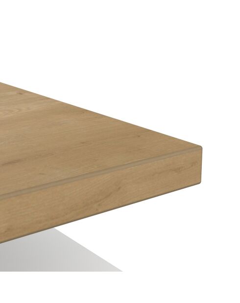 Table basse 3 niches décor chêne et blanc mat l91,8 cm - access