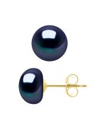 Boucles d'Oreilles en Vermeil Perles de Culture d'Eau Douce Boutons 8-9 mm