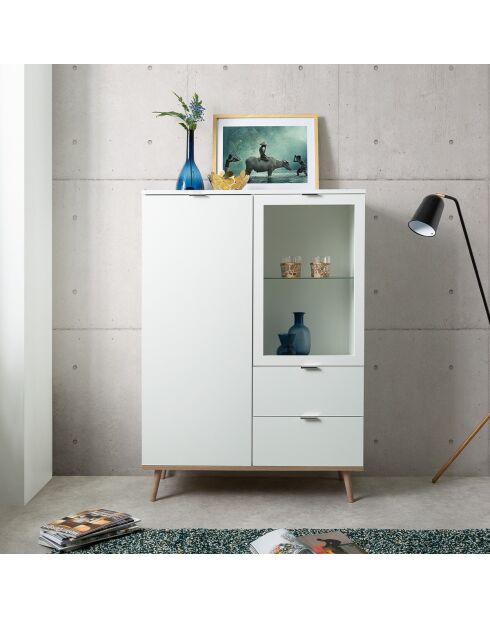 Vaisselier avec 2 portes et 2 tiroirs h140 cm - copenhague