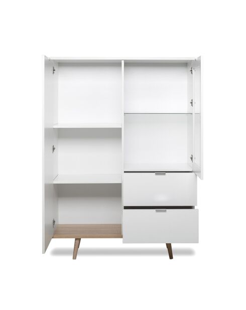 Vaisselier avec 2 portes et 2 tiroirs h140 cm - copenhague