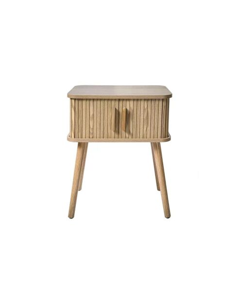 Table de chevet vintage 2 portes coulissantes h58cm - ernest