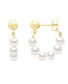 Boucles d'Oreilles Vermeil Perles de Culture d'Eau Douce Poires 7-8 mm